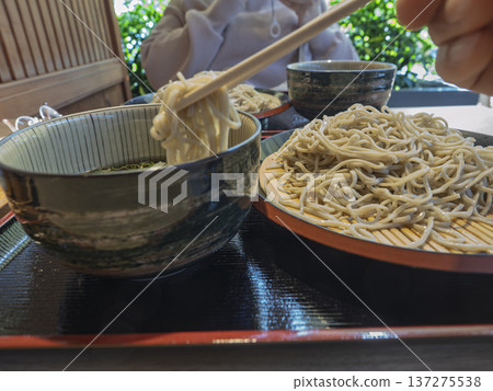 Enjoy exquisite soba noodles in style. Enjoy exquisite soba noodles in style. 137275538