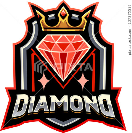 Diamond esport mascot logo design 137275555