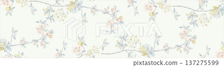 Delicate Pastel Floral Watercolor Wallpaper Patterns With Soft Romantic Blooms And Gentle Botanical Motifs 137275599