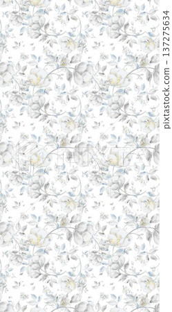 Delicate Pastel Floral Watercolor Wallpaper Patterns With Soft Romantic Blooms And Gentle Botanical Motifs 137275634