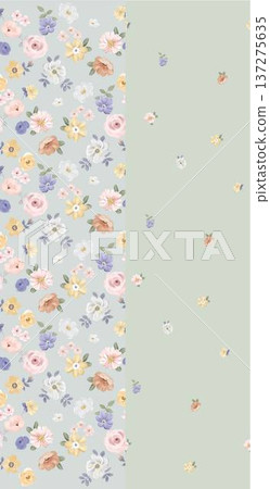 Delicate Pastel Floral Watercolor Wallpaper Patterns With Soft Romantic Blooms And Gentle Botanical Motifs 137275635