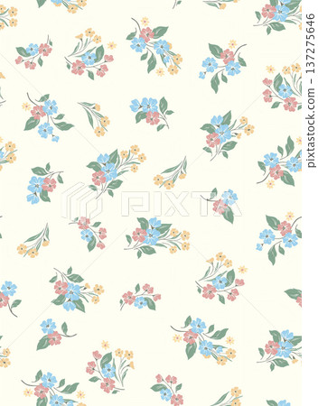 Delicate Pastel Floral Watercolor Wallpaper Patterns With Soft Romantic Blooms And Gentle Botanical Motifs 137275646