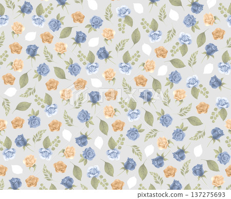 Delicate Pastel Floral Watercolor Wallpaper Patterns With Soft Romantic Blooms And Gentle Botanical Motifs 137275693