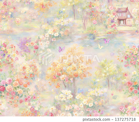 Delicate Pastel Floral Watercolor Wallpaper Patterns With Soft Romantic Blooms And Gentle Botanical Motifs Delicate Pastel Floral Watercolor Wallpaper Patterns With Soft Romantic Blooms And Gentle Botanical Motifs 137275718