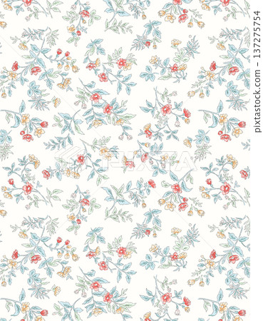 Delicate Pastel Floral Watercolor Wallpaper Patterns With Soft Romantic Blooms And Gentle Botanical Motifs 137275754