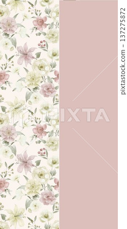 Delicate Pastel Floral Watercolor Wallpaper Patterns With Soft Romantic Blooms And Gentle Botanical Motifs 137275872