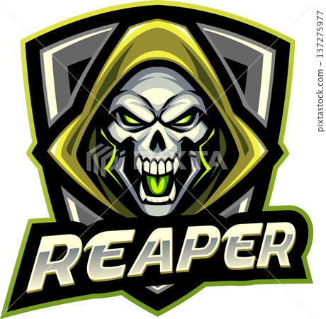 Reaper head esport mascot logo design 137275977