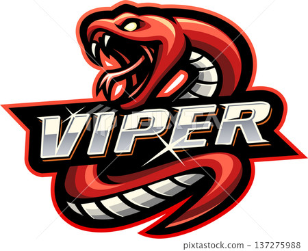 Viper snake mascot logo design 137275988