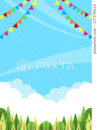 Forest event background, cute, simple, vertical, illustration Forest event background, cute, simple, vertical, illustration 137276014