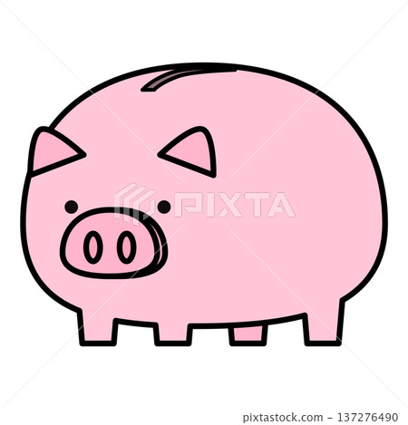 Illustration of porcine piggy bank Illustration of porcine piggy bank 137276490