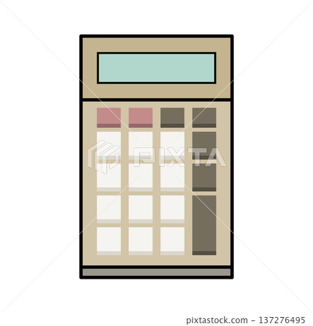 簡潔可愛的計算器插圖 簡潔可愛的計算器插圖 137276495