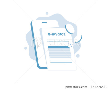 Electronic invoice system, e-invoicing process, digital billing document. Automated payment processing with financial transaction data, business accounting automation. Infographic vector illustration Electronic invoice system, e-invoicing process, digital billing document. Automated payment processing with financial transaction data, business accounting automation. Infographic vector illustration 137276519
