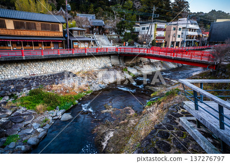 黎明的修善寺:桂川與獨光之湯(靜岡縣伊豆市) 黎明的修善寺:桂川與獨光之湯(靜岡縣伊豆市) 137276797