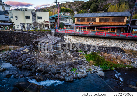 Shuzenji at Dawn: Katsura River and Tokko no Yu (Izu City, Shizuoka Prefecture) 137276803