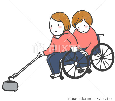 殘障冰壺運動員比賽的插圖 137277128