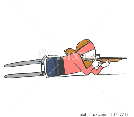 殘奧運動員射擊的插圖 137277131