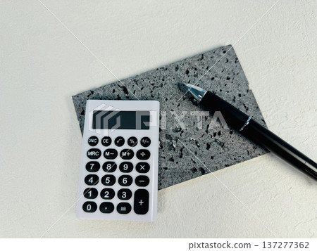 Calculator and ballpoint pen Calculator and ballpoint pen 137277362