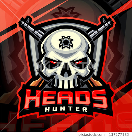 Heads hunter esport mascot logo design 137277383