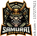 Samurai warrior esport mascot logo design 137277621