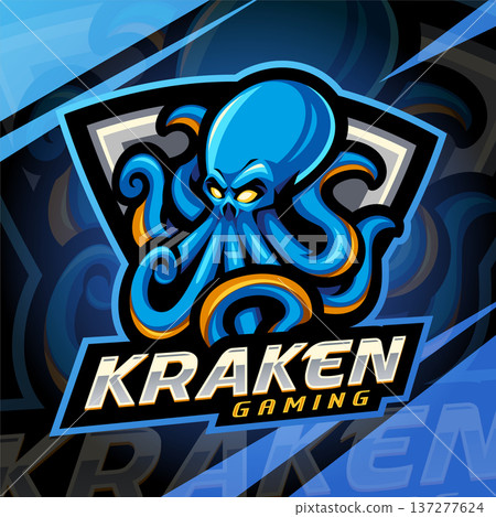 Kraken esport mascot logo design Kraken esport mascot logo design 137277624