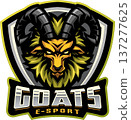 Goats esport mascot logo design 137277625