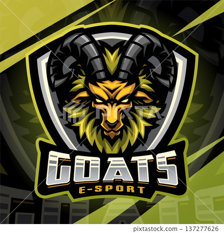 Goats esport mascot logo design 137277626