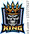 King of skull esport mascot logo design 137277627