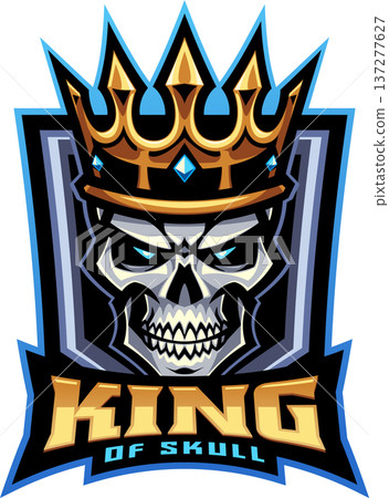King of skull esport mascot logo design 137277627