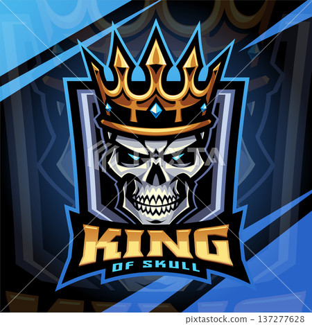 King of skull esport mascot logo design 137277628