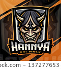 Hannya oni mask esport mascot logo 137277653