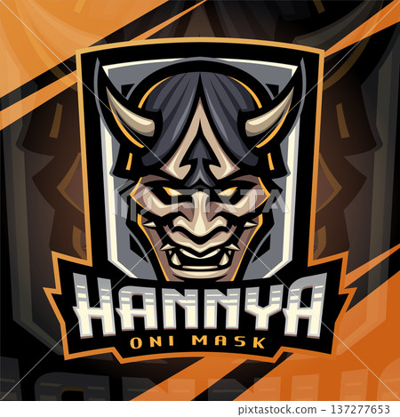 Hannya oni mask esport mascot logo Hannya oni mask esport mascot logo 137277653