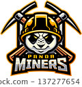Panda miners esport mascot logo design 137277654