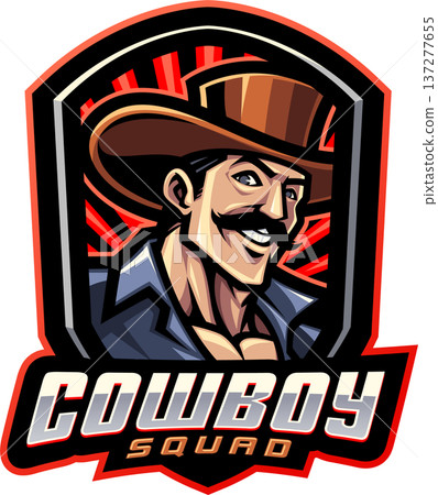 Cowboy squad esport mascot logo design Cowboy squad esport mascot logo design 137277655