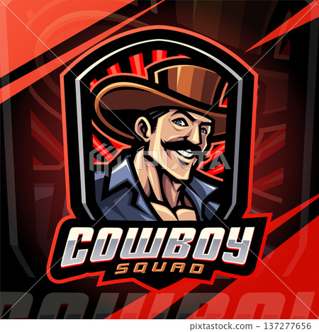 Cowboy squad esport mascot logo design Cowboy squad esport mascot logo design 137277656