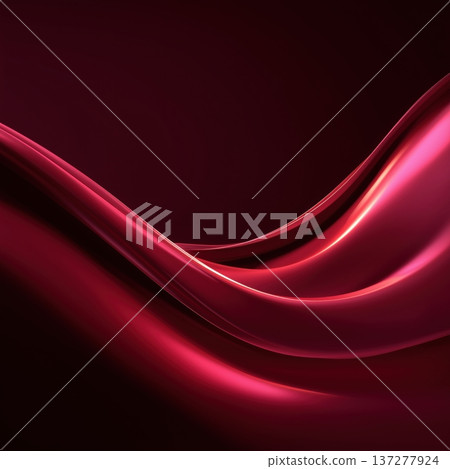 紅色流體波浪抽象背景奢華漸變 137277924