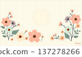 Floral cute frame 137278266