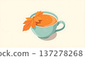 Mug and maple leaves 137278268