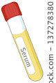 Isolated Serum Test Tube for medical or biological education 137278380