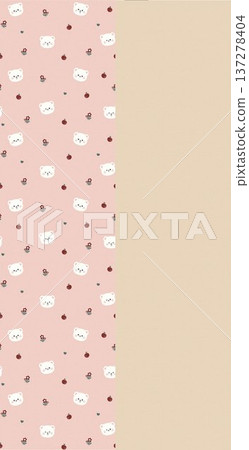 cute seamless pattern with a cute little 137278404