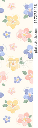 seamless pattern with colorful flowers 137278438