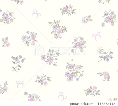 seamless pattern with sakura 137278442