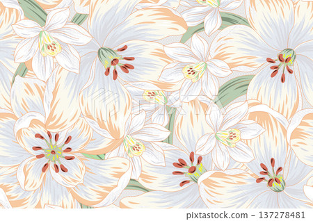seamless pattern with colorful flowers seamless pattern with colorful flowers 137278481
