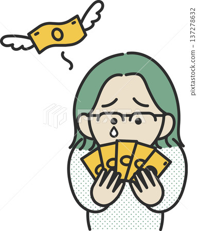 圖示：開支不斷增加，資金白白流失 137278632