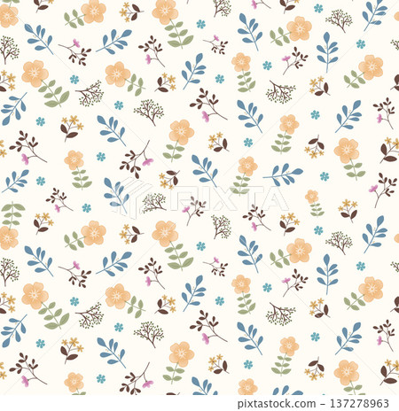 seamless pattern with flowers 137278963