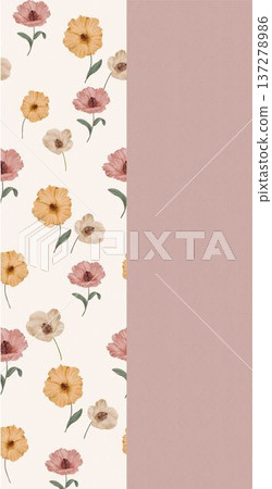 vintage paper with flowers vintage paper with flowers 137278986