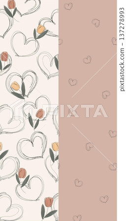 cute card with doodle birds cute card with doodle birds 137278993