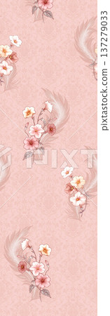 abstract background with colorful flowers 137279033