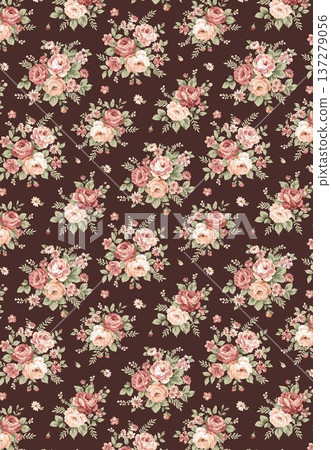 abstract floral pattern on black background abstract floral pattern on black background 137279056