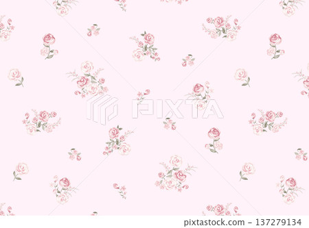 Delicate Pastel Floral Watercolor Wallpaper Patterns With Soft Romantic Blooms And Gentle Botanical Motifs 137279134