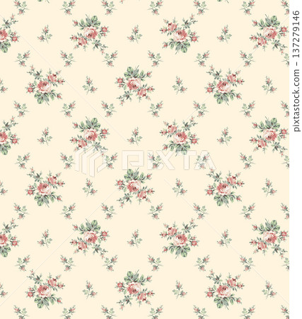Delicate Pastel Floral Watercolor Wallpaper Patterns With Soft Romantic Blooms And Gentle Botanical Motifs 137279146